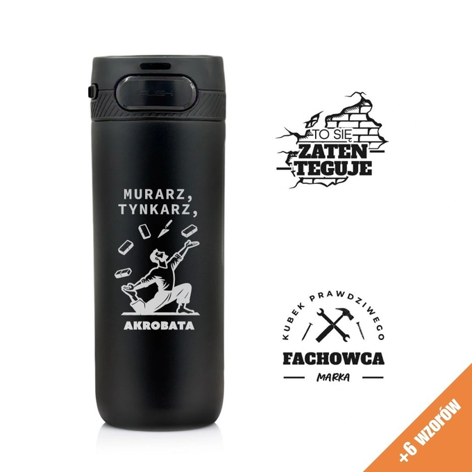 Kubek termiczny Majestic Sport Nord 600 ml czarny - dla budowlańca