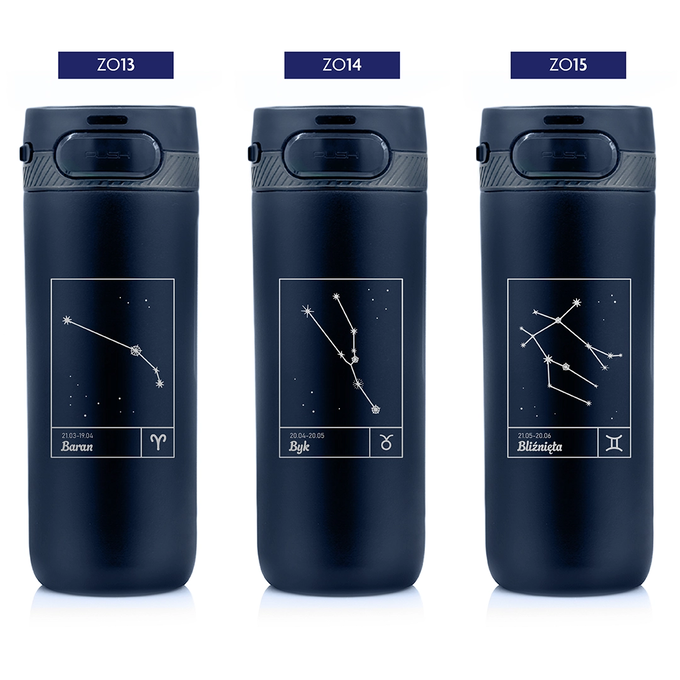 Kubek termiczny Majestic Sport Nord 600 ml granatowy - Znak Zodiaku