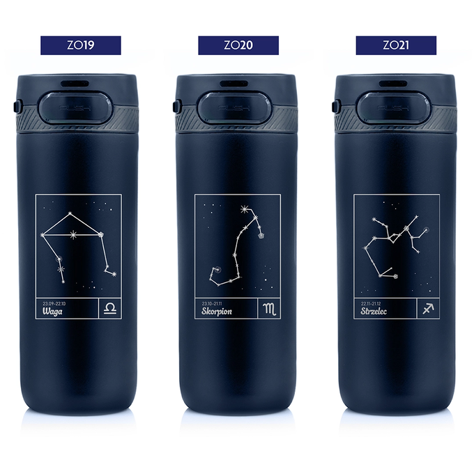 Kubek termiczny Majestic Sport Nord 600 ml granatowy - Znak Zodiaku