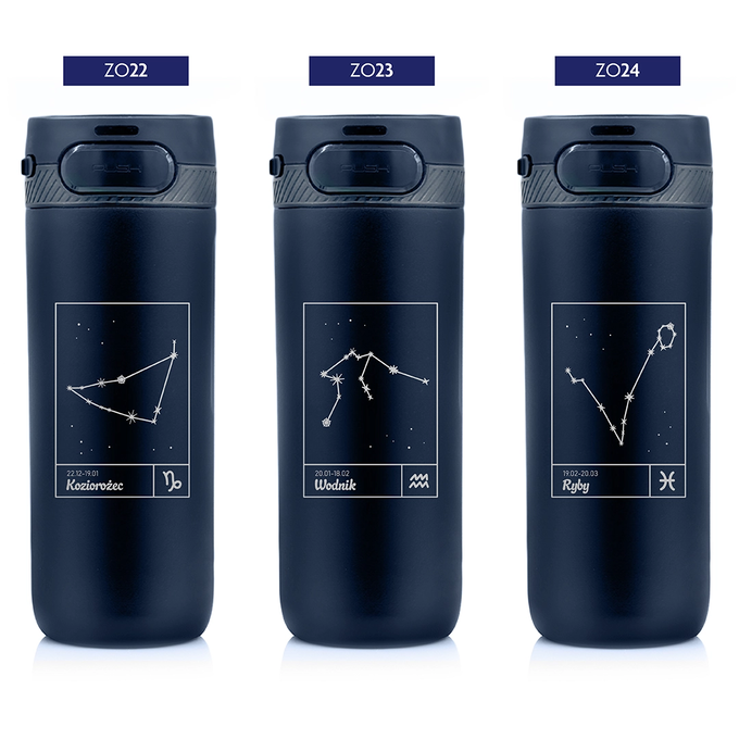 Kubek termiczny Majestic Sport Nord 600 ml granatowy - Znak Zodiaku
