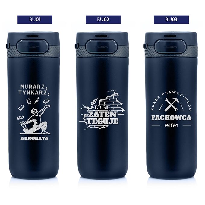 Kubek termiczny Majestic Sport Nord 600 ml niebieski - dla budowlańca