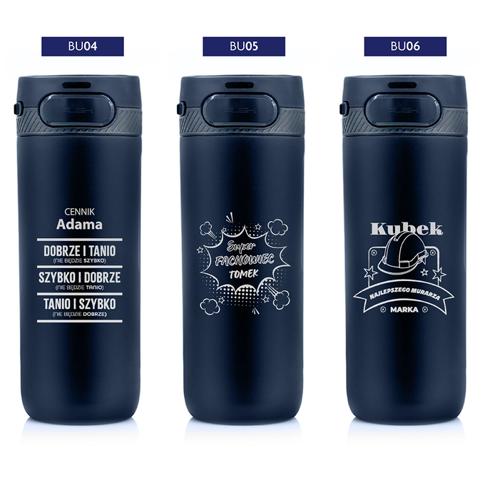 Kubek termiczny Majestic Sport Nord 600 ml niebieski - dla budowlańca