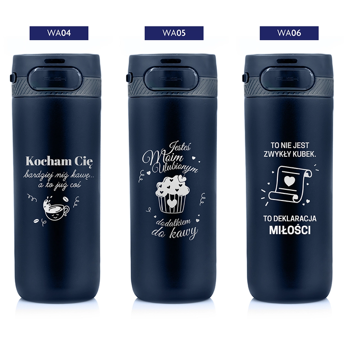 Kubek termiczny Majestic Sport Nord 600 ml niebieski - na Walentynki