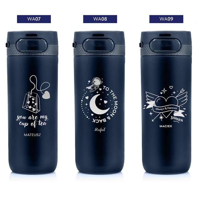 Kubek termiczny Majestic Sport Nord 600 ml niebieski - na Walentynki