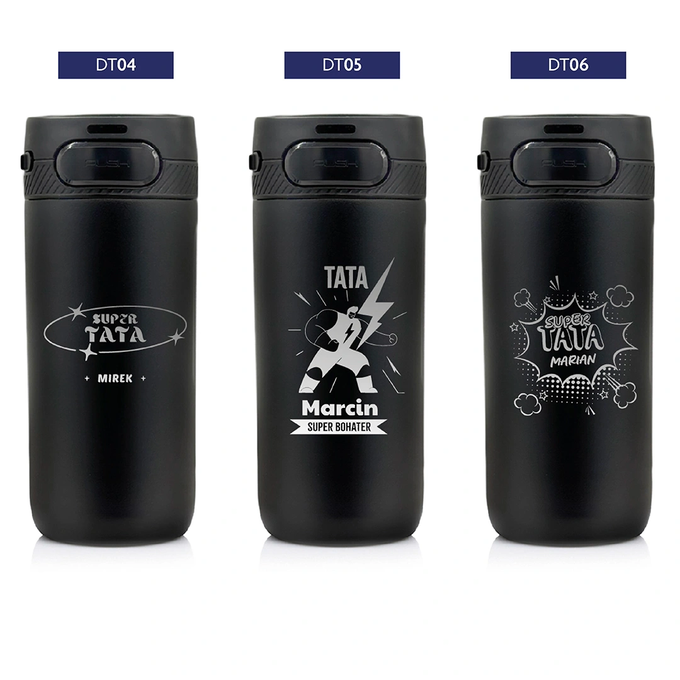 Kubek termiczny z grawerem dla Taty na Dzień Ojca Majestic Sport Nord 420 ml czarny
