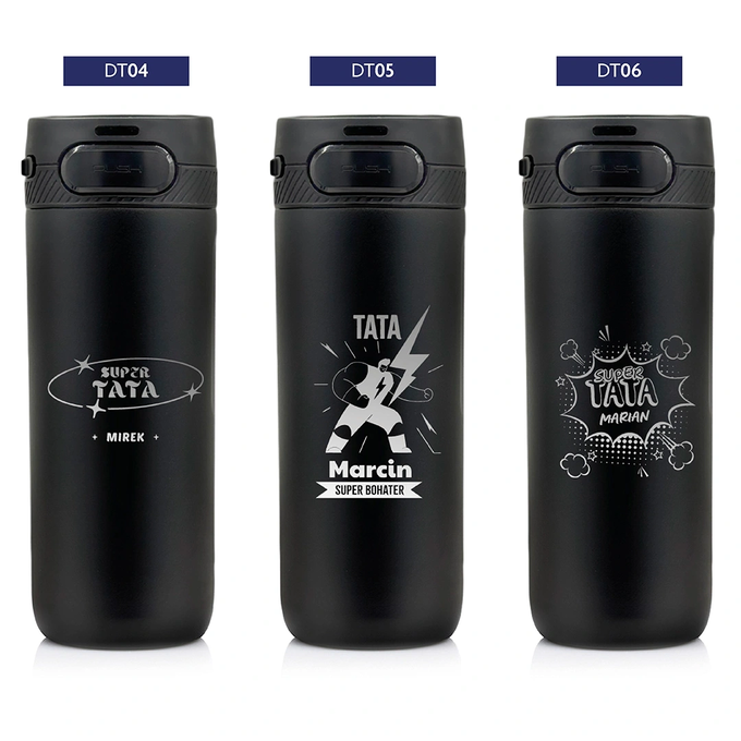 Kubek termiczny z grawerem dla Taty na Dzień Ojca Majestic Sport Nord 600 ml czarny