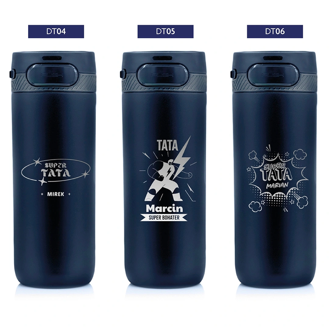 Kubek termiczny z grawerem dla Taty na Dzień Ojca Majestic Sport Nord 600 ml niebieski