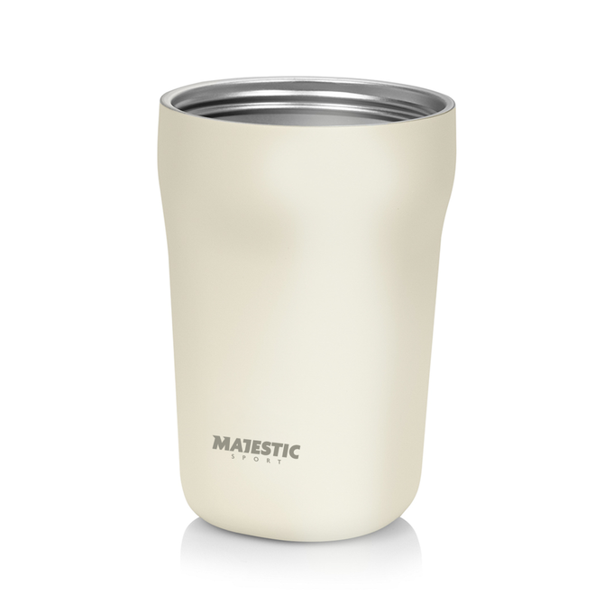 Kubek termiczny ze słomką Majestic Sport Hoody 420 ml biały