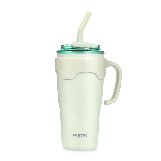 Kubek termiczny ze słomką Majestic Sport Jelly 650 ml zielony
