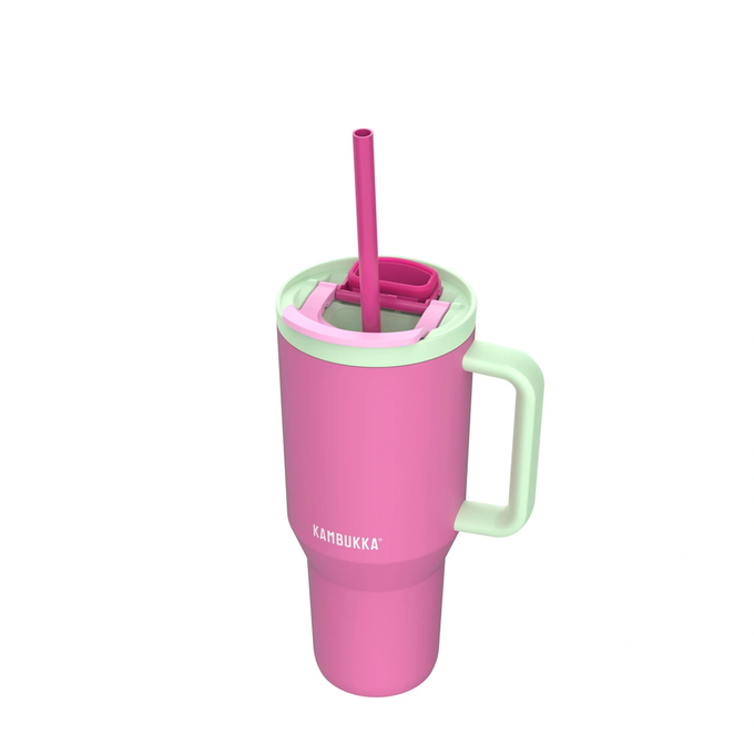 Kubek termiczny ze słomką teleskopową Kambukka Rio 950 ml Bubblegum Mint