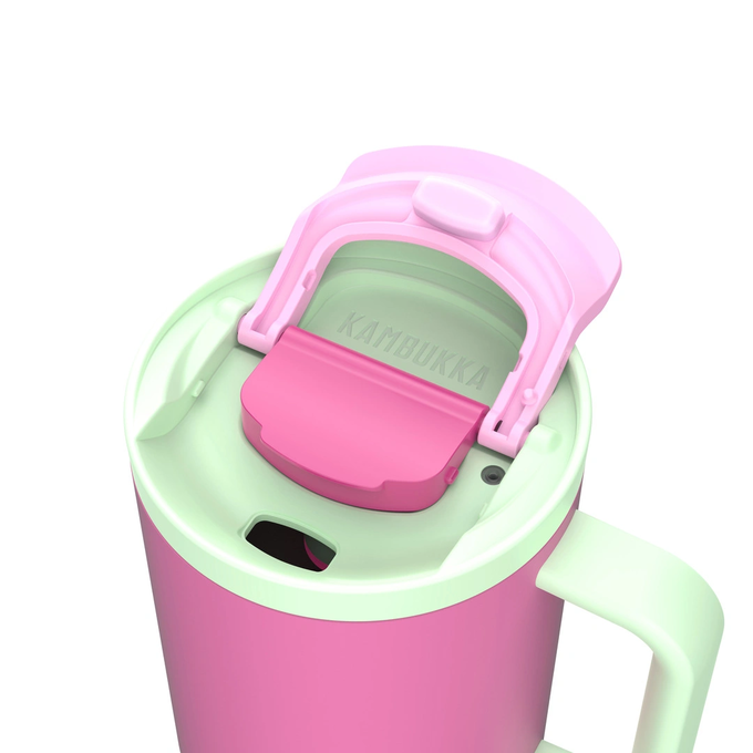 Kubek termiczny ze słomką teleskopową Kambukka Rio 950 ml Bubblegum Mint