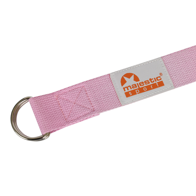 Pasek do jogi Majestic Sport YOGA różowy