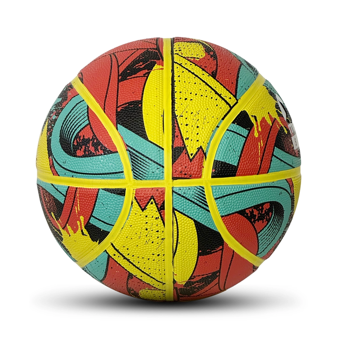 Piłka do koszykówki, Majestic Sport Arrow multicolor, 8 panelowa konstrukcja