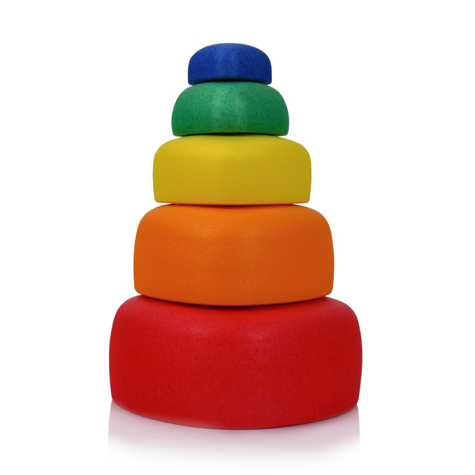 Ścieżka sensoryczna 5-częściowa Majestic Sport ROCKS 28 cm serca tęczowe