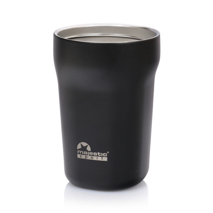  Zestaw dla dwojga - Kubek termiczny ze słomką Majestic Sport Hoody 420 ml czarny i biały