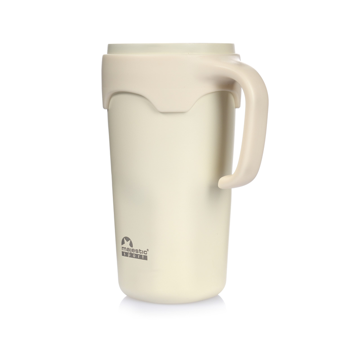 Zestaw dla dwojga - Kubeki termiczne ze słomką Majestic Sport Jelly 650 ml oraz Majestic Sport Hoody 420 ml (biały)