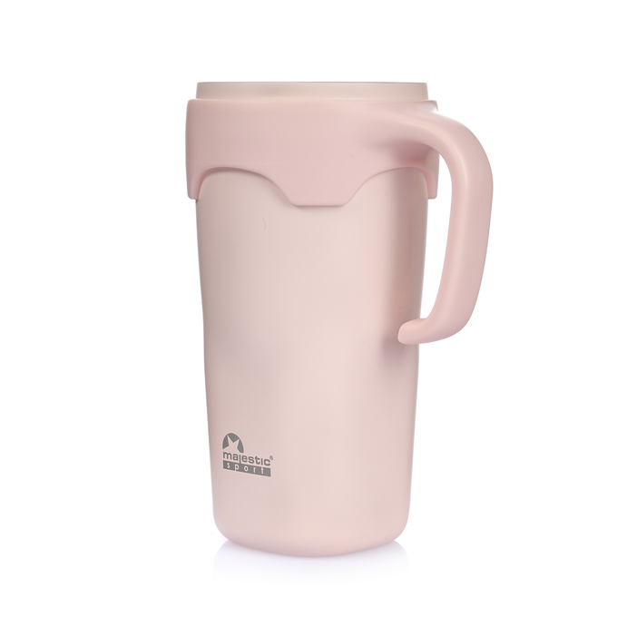 Zestaw dla dwojga - Kubeki termiczne ze słomką Majestic Sport Jelly 650 ml oraz Majestic Sport Hoody 420 ml (różowy)