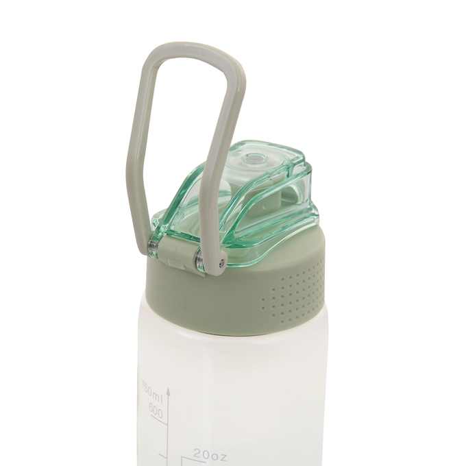 Zielona butelka tritanowa na wodę o pojemności 750l, Majestic Sport Okosei Clear z uchwytem