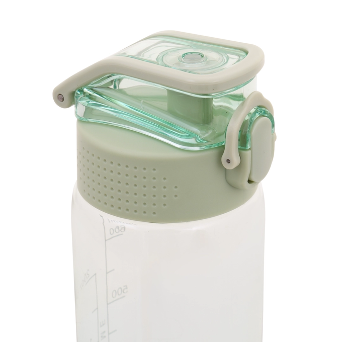 Zielona butelka tritanowa na wodę o pojemności 750l, Majestic Sport Okosei Clear, z zakrętką zintegrowaną z odbudową