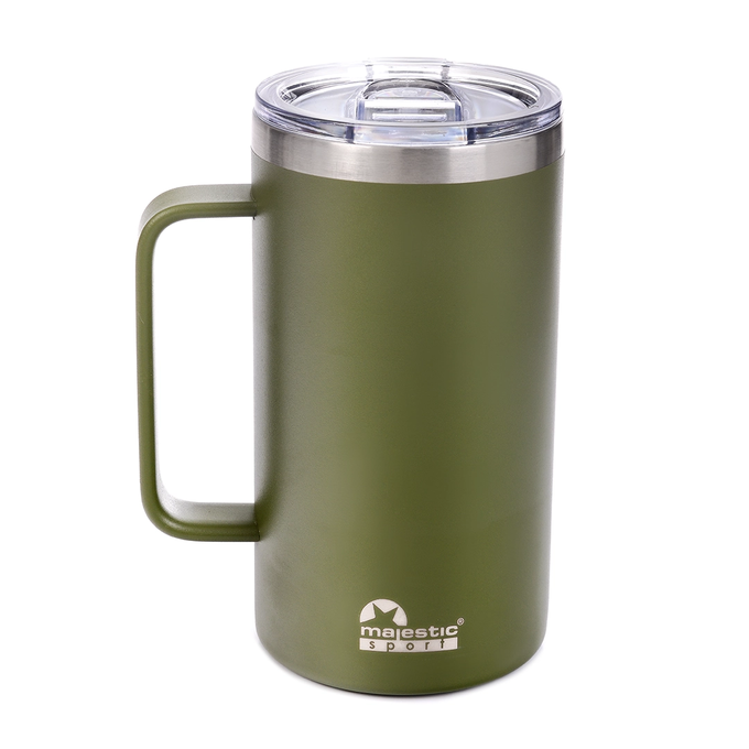 Zielony kubek termiczny z uchwytem, Majestic Sport Gump o pojemności 650 ml, idealny dla aktywnych osób