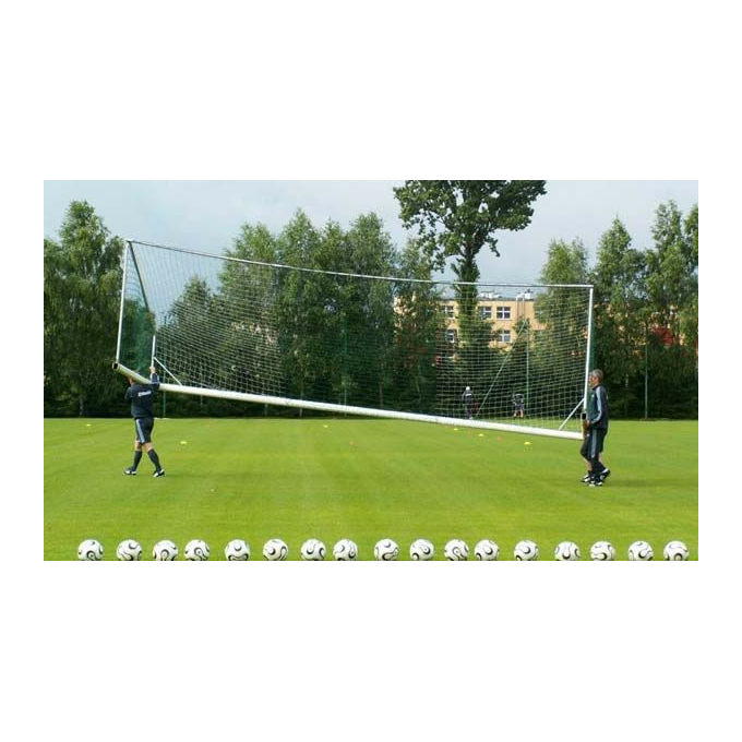 Bramka do piłki nożnej 7.32x2.44 m aluminiowa (przenośna)