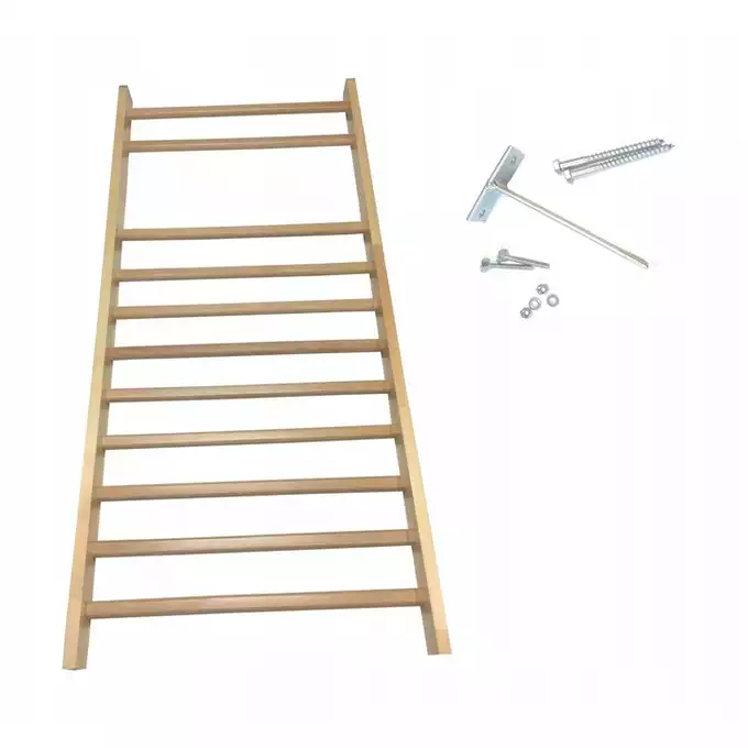 Drabina gimnastyczna pojedyncza 242x70 cm młodzieżowa + elementy montażowe