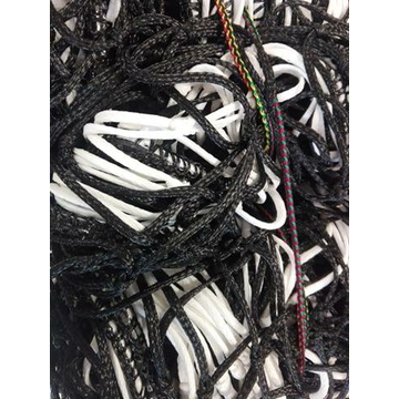 Siatka do bramki typu Żak 3x1,55 PE 4 mm 80/100 biało-czarna