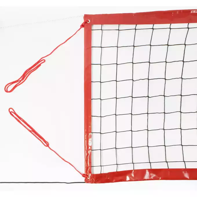 Siatka do siatkówki plażowej profesjonalna z antenkami czerwona
