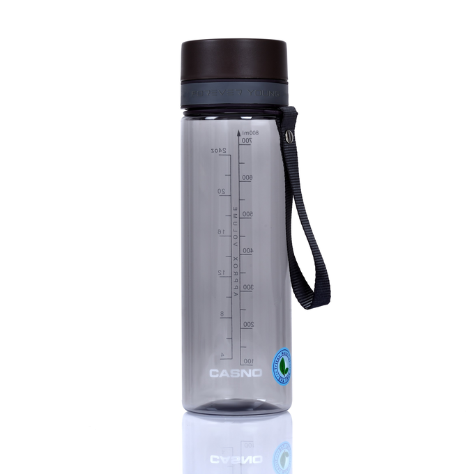 Butelka na wodę Casno Trinity 800 ml szara