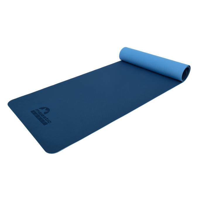 Mata do ćwiczeń Majestic Yoga 183x61x0,6 cm niebieska