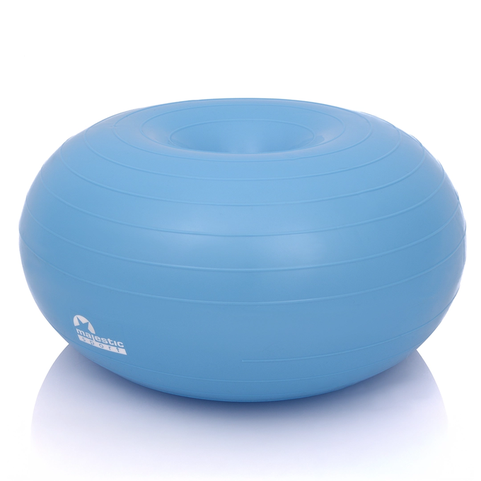 Piłka gimnastyczna Donut niebieska Majestic Sport