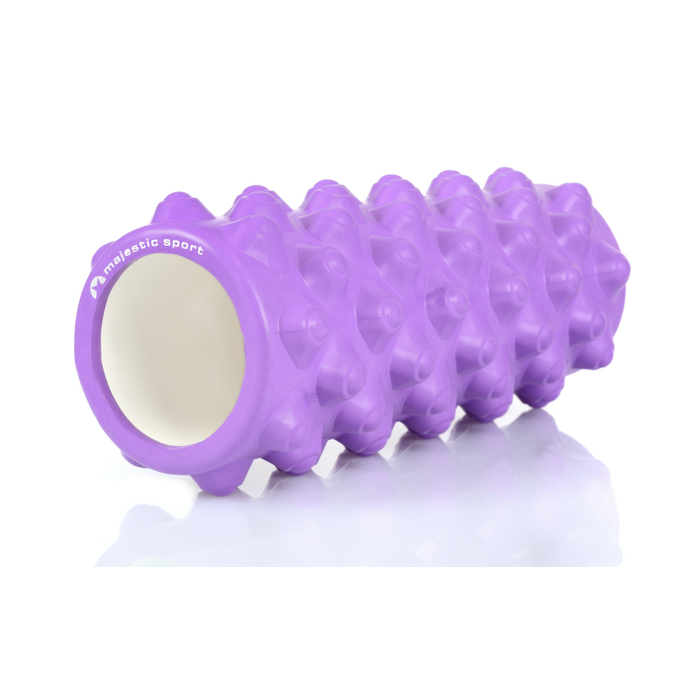 Roller z wypustkami Majestic Sport 33x12,5 cm fioletowy