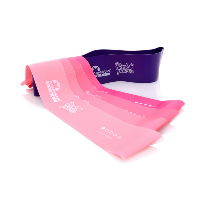 Zestaw gum do ćwiczeń PINK POWER 5 sztuk