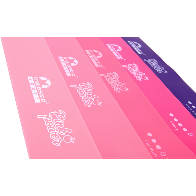 Zestaw gum do ćwiczeń PINK POWER 5 sztuk