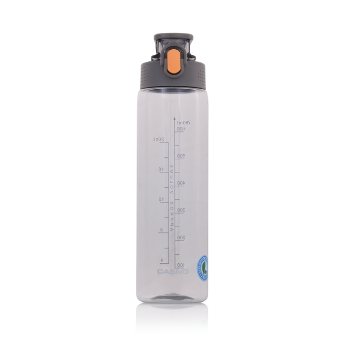 Butelka na wodę Casno Tennessee Clear 750 ml szara