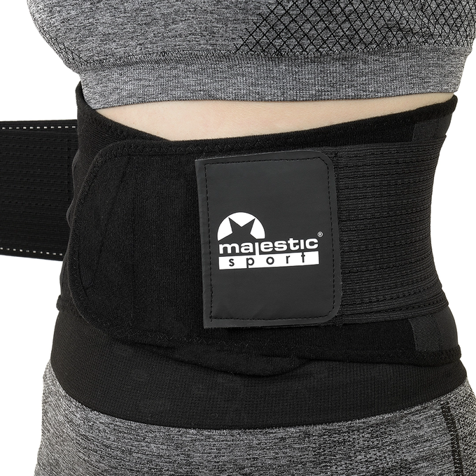 Pas neoprenowy wyszczuplający Majestic Sport czarny
