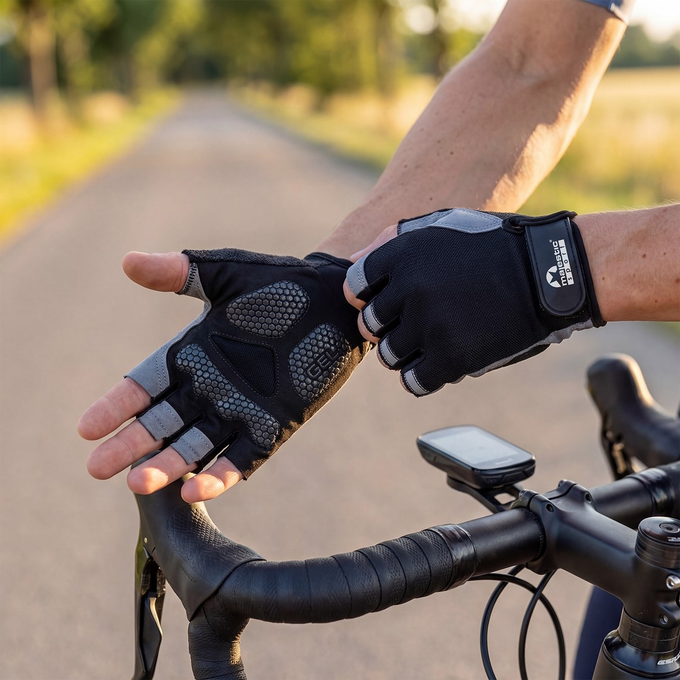 Rękawiczki rowerowe RAPID Majestic Sport czarno-szare