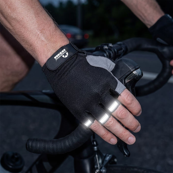Rękawiczki rowerowe RAPID Majestic Sport czarno-szare