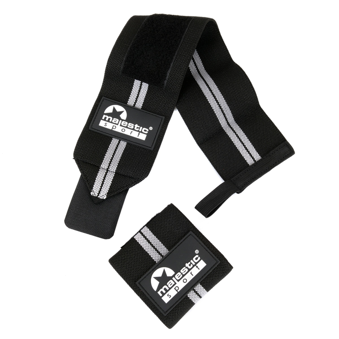 Usztywniacze na nadgarstki Majestic Sport czarno-szare