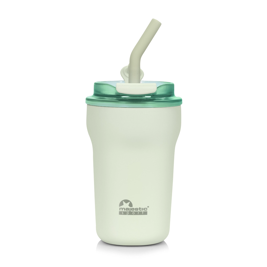 Kubek termiczny ze słomką Majestic Sport Hoody 420 ml zielony
