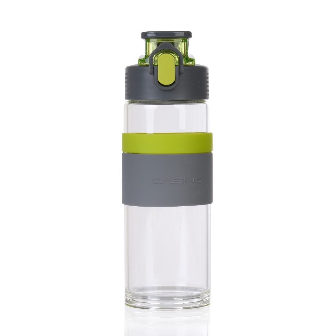 Butelka szklana na wodę Casno Cross 500 ml zielona